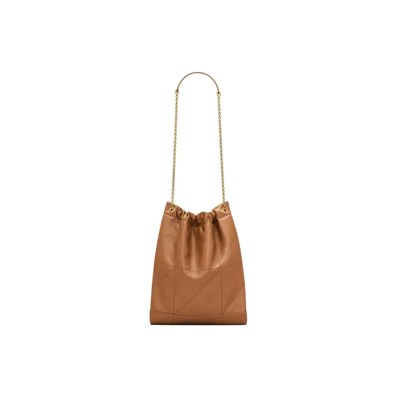 SAINT LAURENT Jamie Sheepskin Handbag, Shoulder Bag Women's Light Brown-4