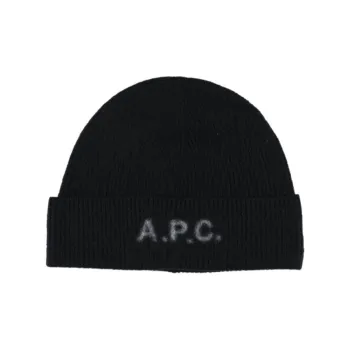 A.P.C Harry Logo Printed Knitted Beanie