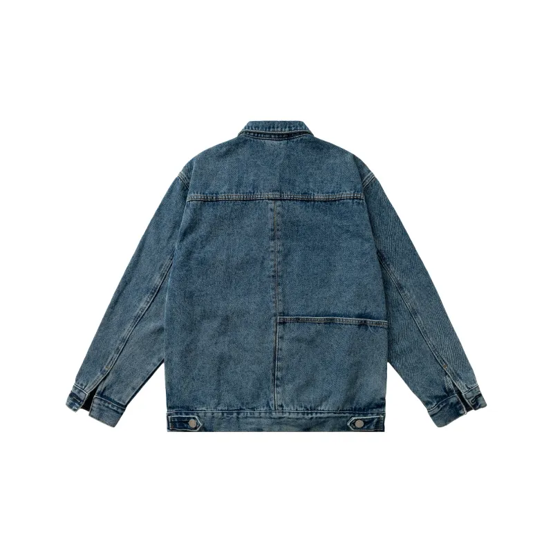 BORDERLESS BDLS Denim Jacket Unisex Light Blue-1