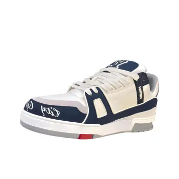 LOUIS VUITTON Paris Limited Olympics Limited Edition Low-Top Skateboard Shoes Unisex White Blue