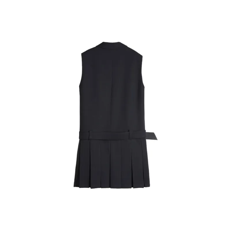 ELLE Sleeveless Dress Women's Navy Blue-1