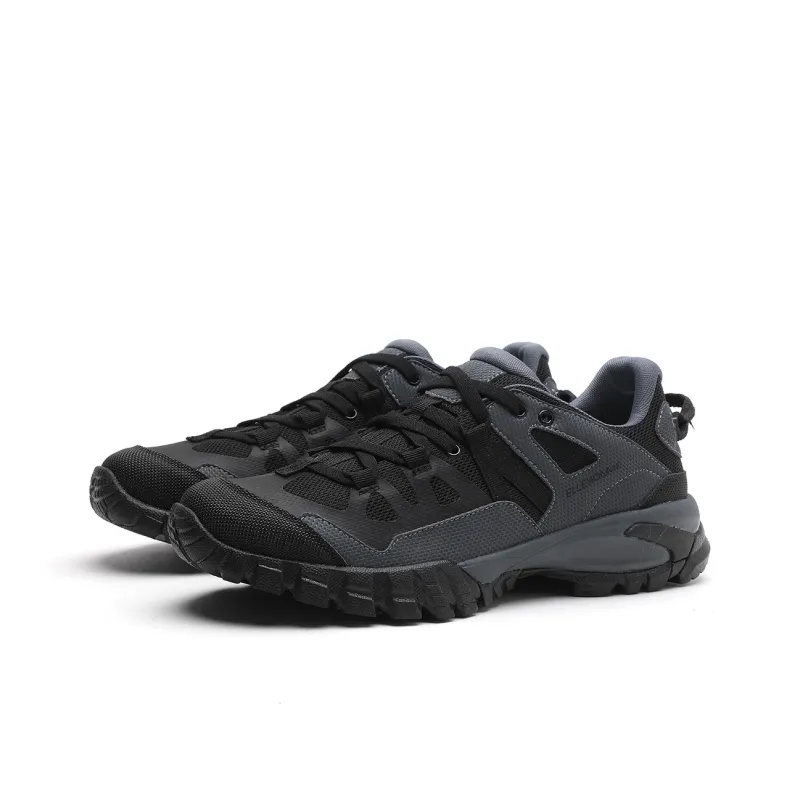 ELLE HOMME Hiking / Trekking Shoes Men Low Top Black Gray Color-1