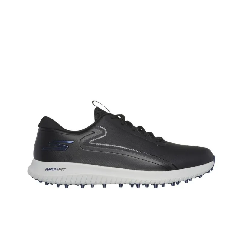 Skechers Go Golf Max 3 Anti-Slip Wear-Resistant Low-Top Golf Shoes Men's Black Gray Color-1