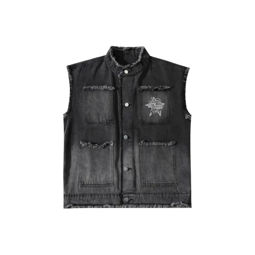 P8H9 Denim Jackets Unisex Black