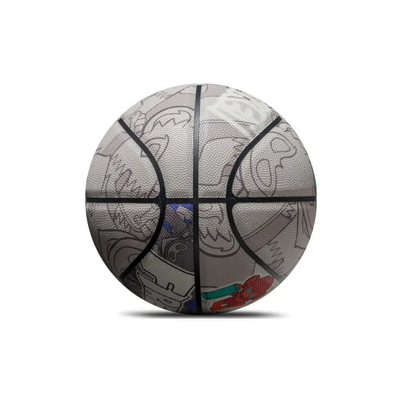 FireMonkey PU Basketball Gray Size 7 Ball Glow in The Dark Training Unisex-2