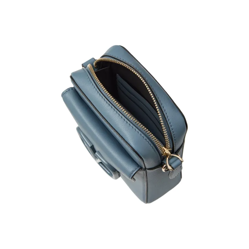 Valentino Locò Calfskin Crossbody Bag Shoulder Bag Small Size Men's Haze Blue-3