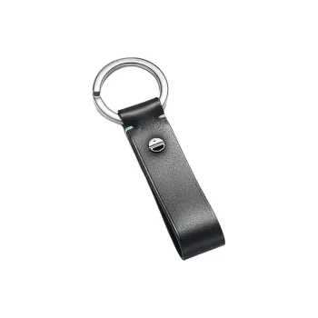 TIFFANY & CO. Leather Keychains Unisex Black