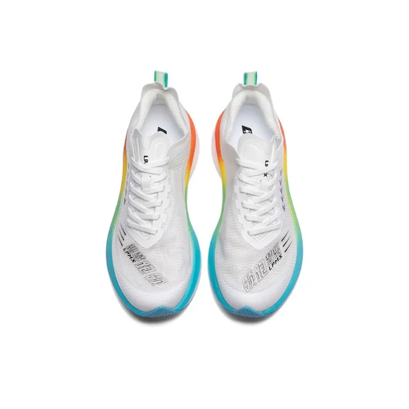 LPMX Breathable Lightweight Rebound Low Top Long Distance Running Running Shoes Men's White-3