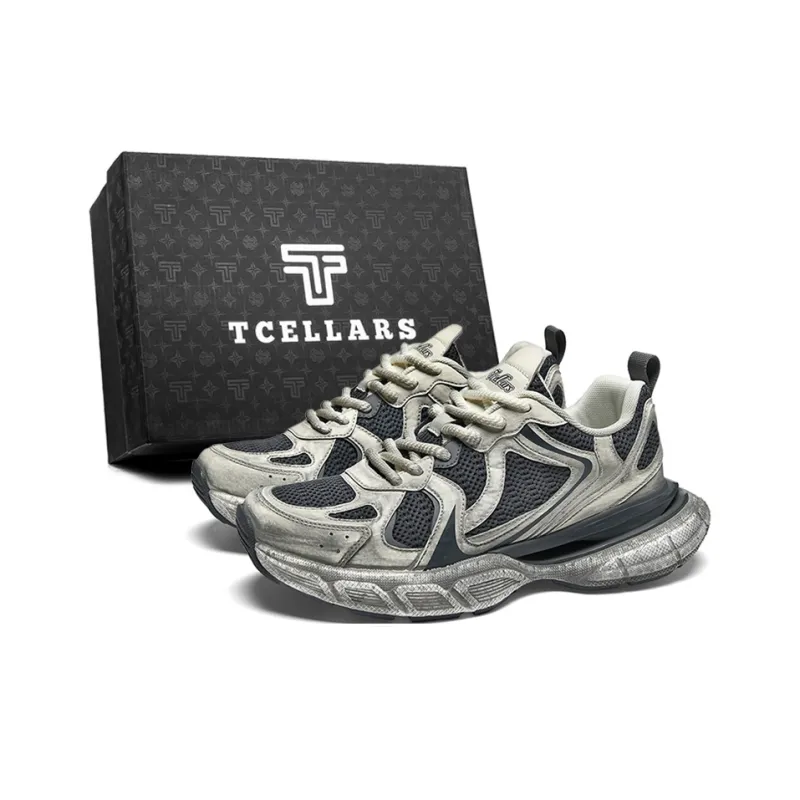 TCELLARS Cushioning, Abrasion Resistant, Breathable, Lightweight, Height Increasing Low Top Chunky Sneakers Unisex-6