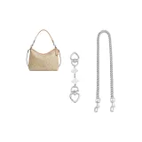 White Silver-Tone Buckle Four-Leaf Clover Extender Chain 15cm+Decorative Chain 47cm