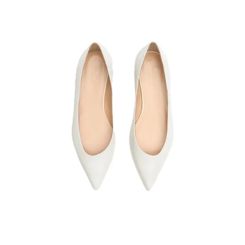SCAROSSO Iris Pointed toe Leather Ballerinas Women's-3