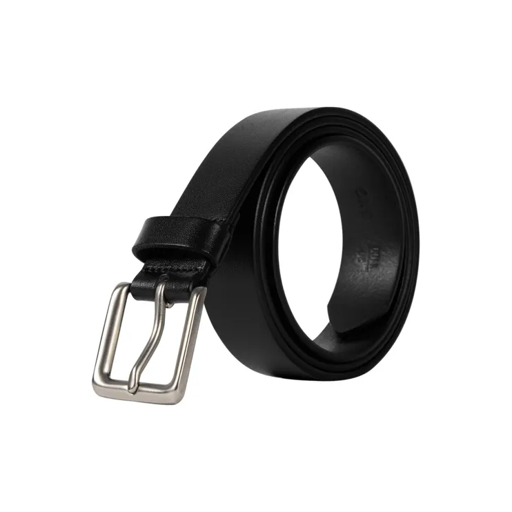 GXG Genuine Leather Pin Buckle Pure Cow Leather Youth Waist Belt Leather Belts Men's Black 2.9cm-0