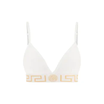 VERSACE Greca Border Bralette 'Optical White'