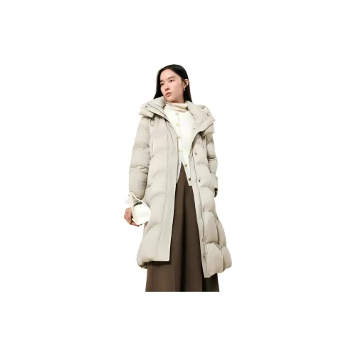 TKY SHOP Down Jackets Women's Beige Gray