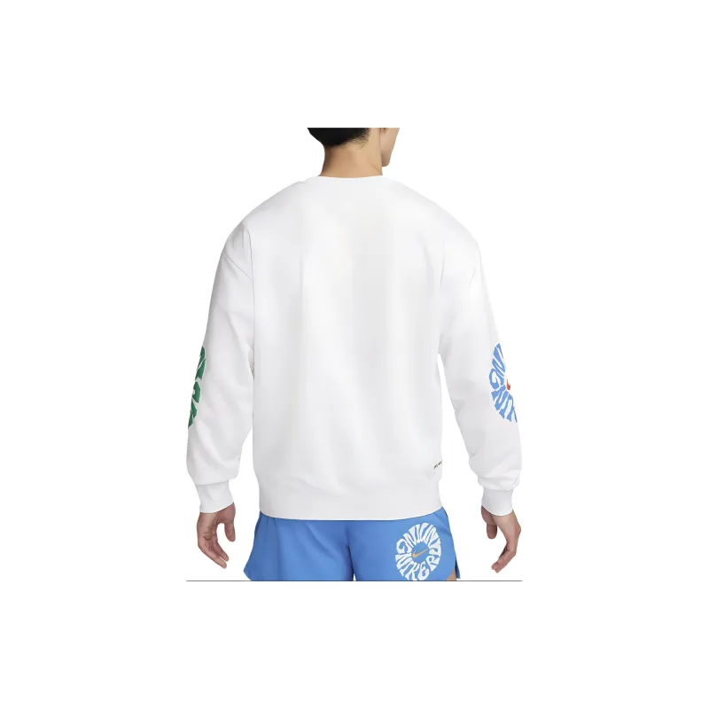 Nike Dri Fit Running Energy Round Neck Sweatshirt Men's White-1