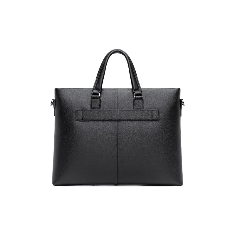 GOLDLION Cow Leather Briefcases Large Size Men's Black-2