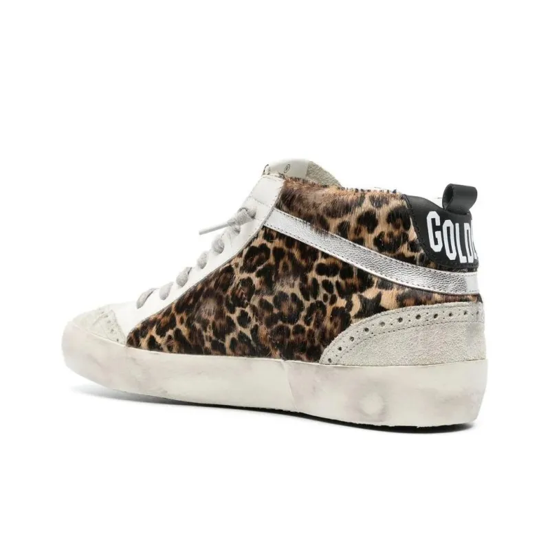 Golden Goose Mid Star Leopard Print Sneakers-3