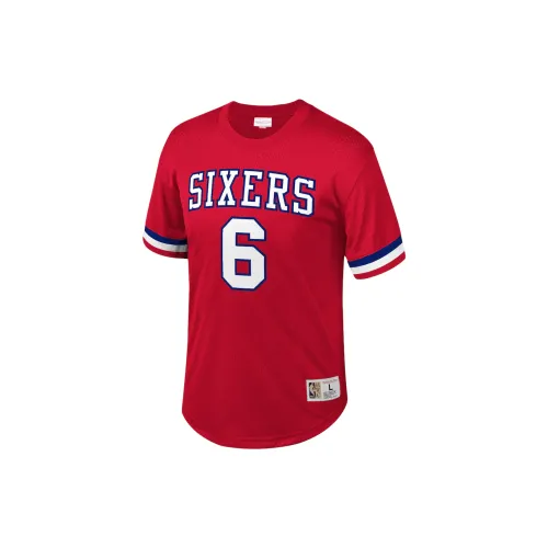 Mitchell Ness X NBA Philadelphia 76ers T-Shirts Men Red