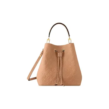 LOUIS VUITTON NÉONOÉ Leather Bucket Bag, Handbag, Shoulder Bag, Crossbody Bag Medium Size Women's Brown