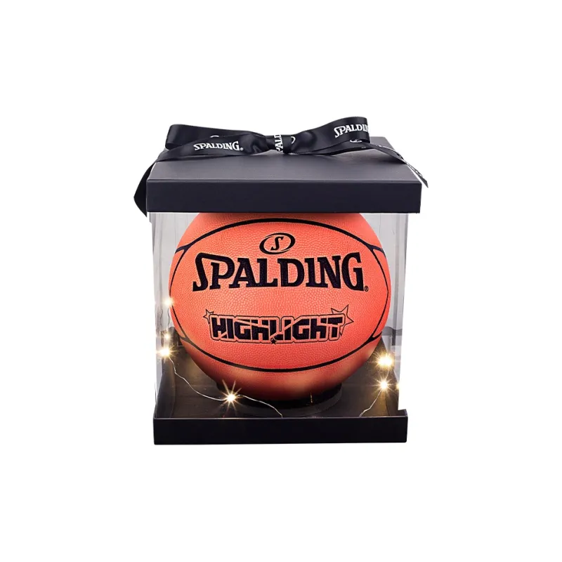SPALDING HIGHLIGHT Series PU Basketball Neon Orange Size 7 Competition Training-2