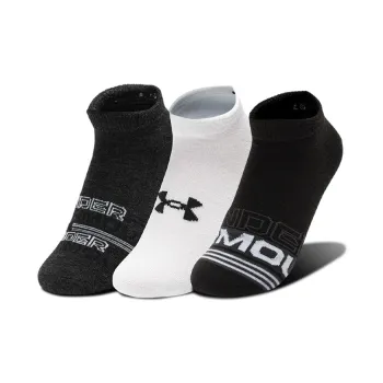 Under Armour Ankle Socks Unisex 1 Set Of 3 Pack Black/White/Dark Gray