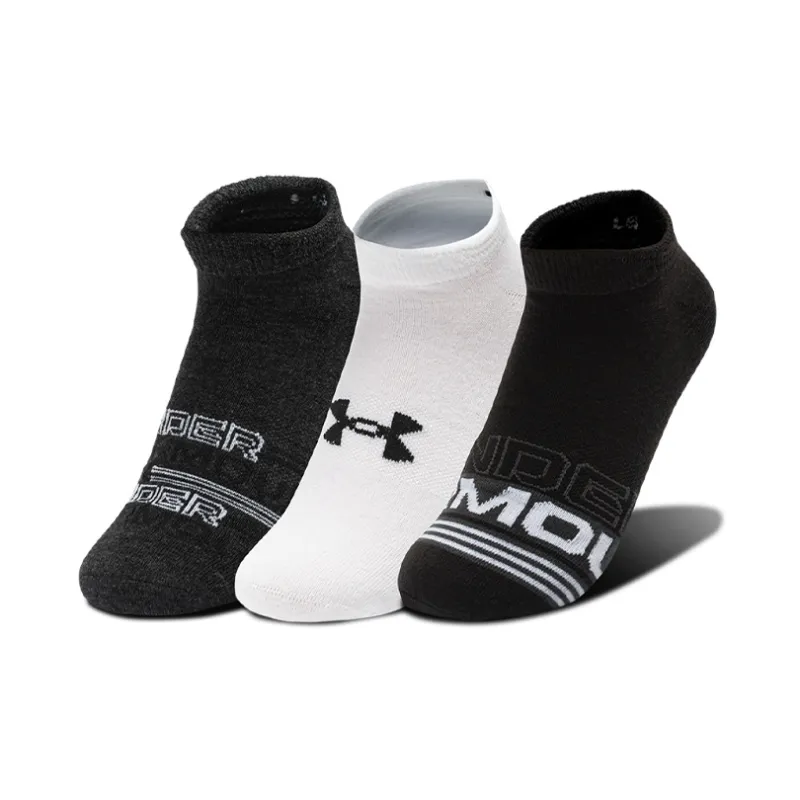 Under Armour Ankle Socks Unisex 1 Set Of 3 Pack Black/White/Dark Gray-0