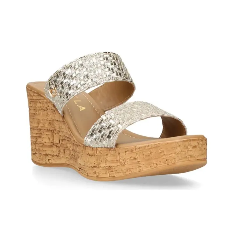 Kurt Geiger London Slide Slippers 8cm Women's Gold-2
