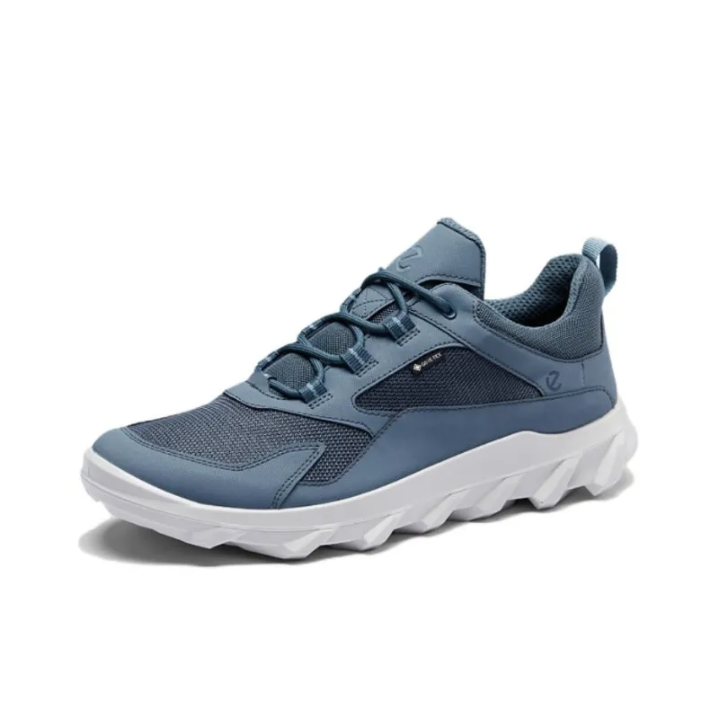 Ecco Abrasion Resistant Cushioning Low Top Casual Shoes Men's Blue Gray-2