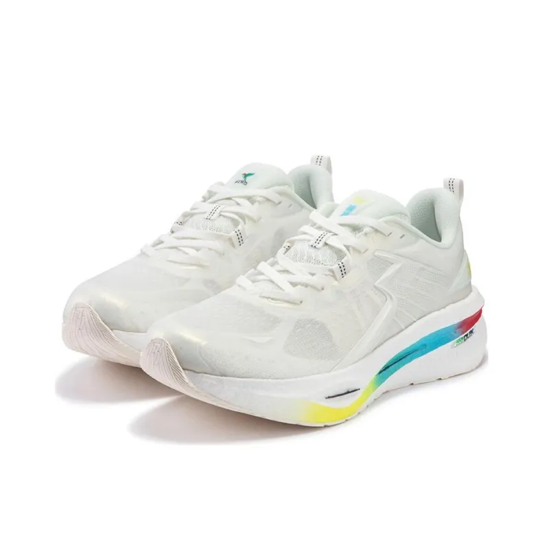 361° Float Anti-Slip Wear-Resistant Low-Top Casual Running Shoes Men's Feather White Treasure Vase Blue-2