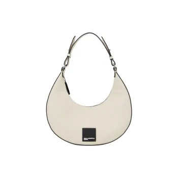 KARL LAGERFELD Polyurethane Handbag, Shoulder Bag Small Size Women's White Hat Gray