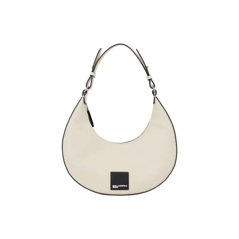 KARL LAGERFELD Polyurethane Handbag, Shoulder Bag Trumpets Women's White Hat Gray-0