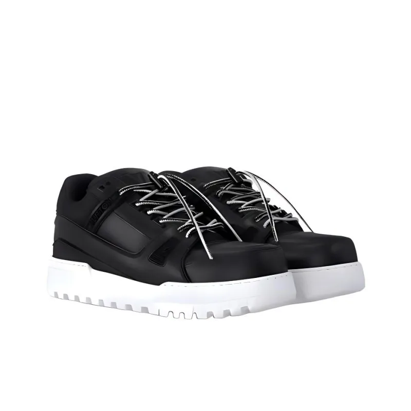 LOUIS VUITTON Trainer Maxi Low-Top Casual Shoes Unisex Black-3