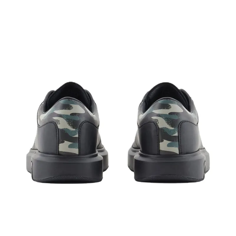 ARMANI EXCHANGEAE Action Low Top Skateboard Shoes Men's Black-4