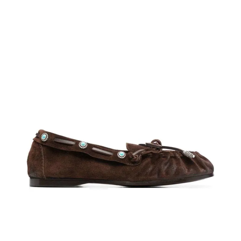 SARTORE R4100 Boat Shoes Women's Dark Brown-1