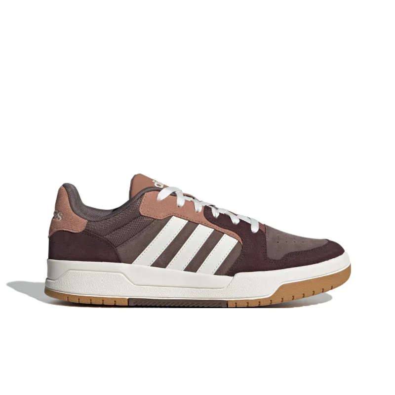 Adidas ENTRAP Anti Slip Wear Resistant Low Top Skateboard Shoes Unisex Brown White-1
