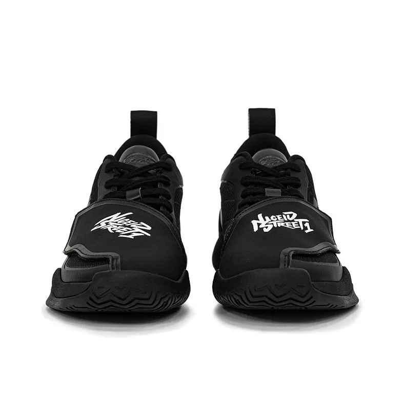 NICEID Cushioned Slip Resistant Grip Mid Top Basketball Shoes Men's Black-5