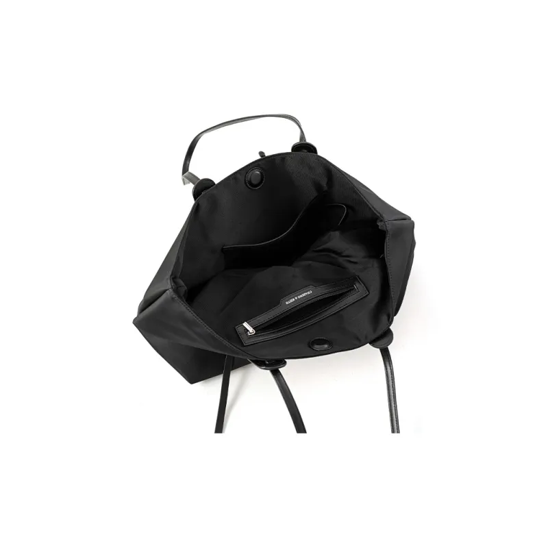 Vigno Synthetic Leather Tote Bag, Shopping Bag, Handbag, Shoulder Bag Women's Khaki/Black-11