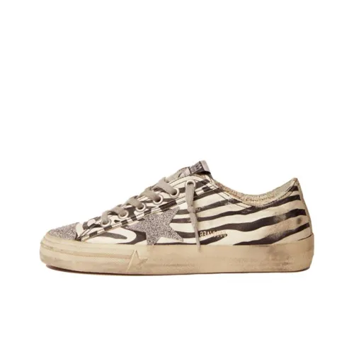 Golden Goose V-Star Skateboard Shoes Women's Low-Top Gray/Brown