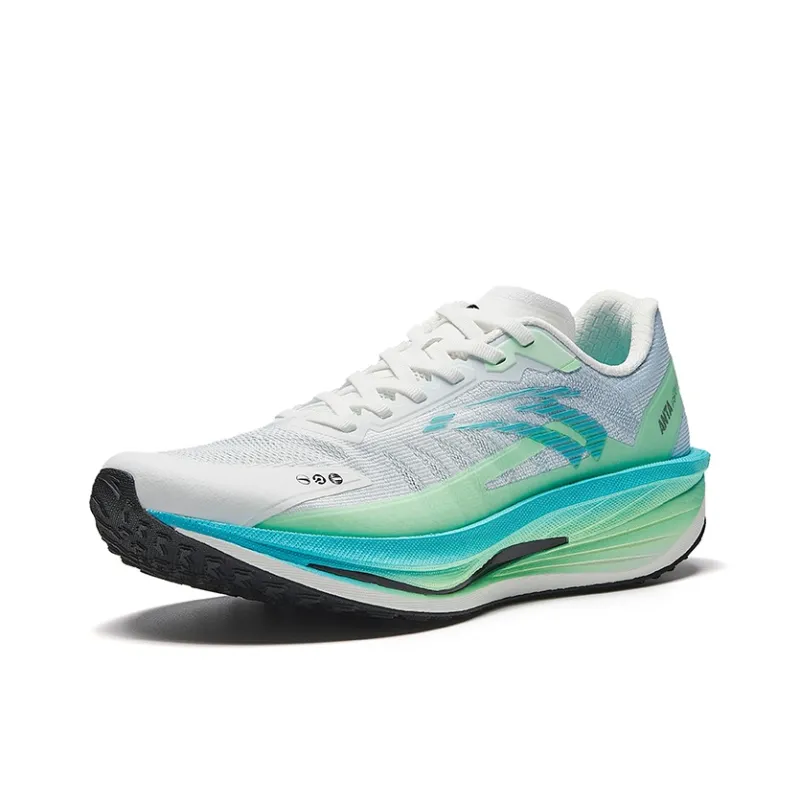Anta Running Collection Anti-Slip Wear-Resistant Low-Top Casual Running Shoes Men's White Blue-1