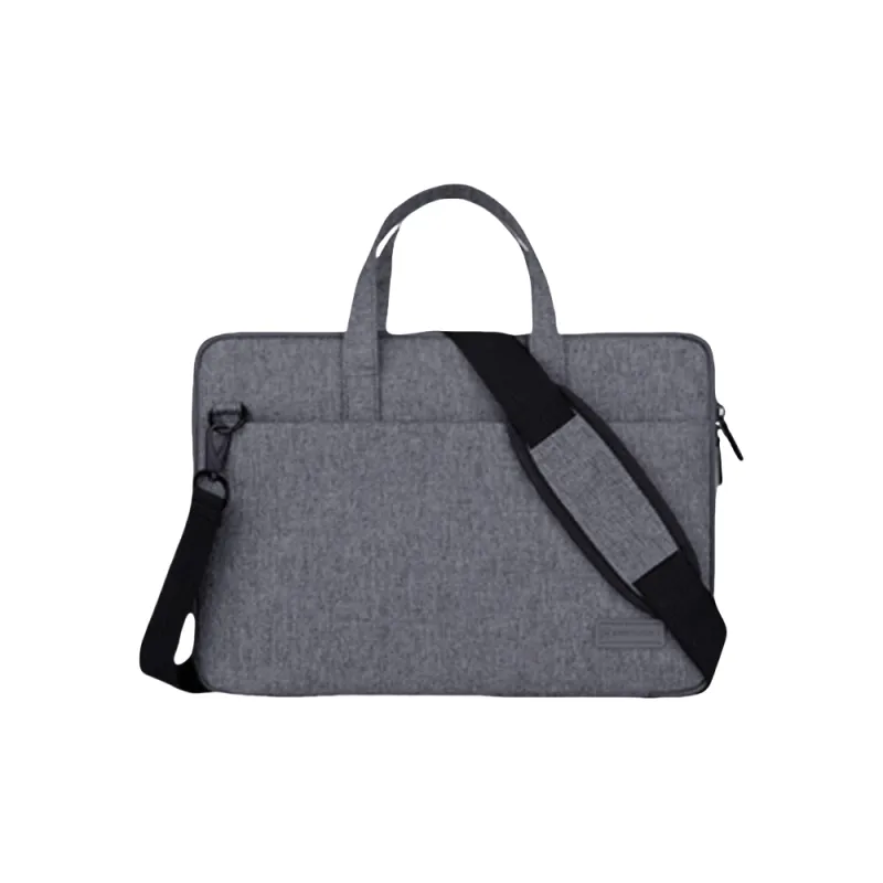 BRINCH Oxford Laptop Bag Regular Men's Black/Dark Gray/Light Gray-6