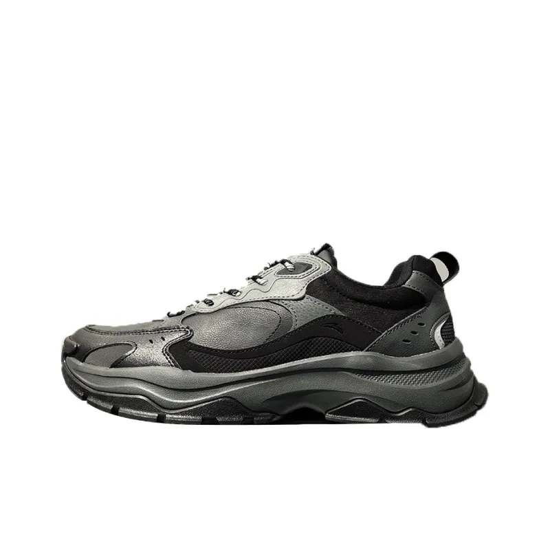 Anta Breathable Coverage Low Top Hiking Shoes Men's Black Gray-0
