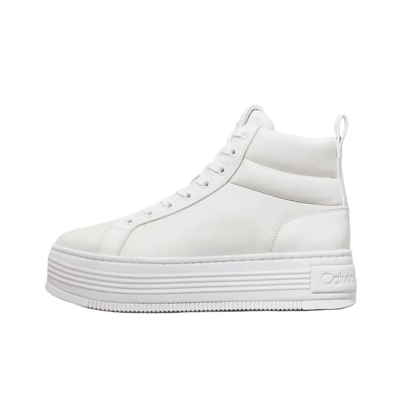 CKJ CALVIN KLEIN JEANS Low-Top Skateboard Shoes Women's White-0