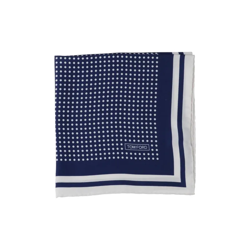 TOM FORD Logo Printed Polka Dot Pocket Square-1