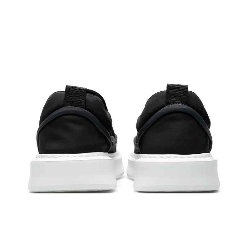 PARDASAUL Slip Resistant Low Top Canvas Shoes Men's Black-4