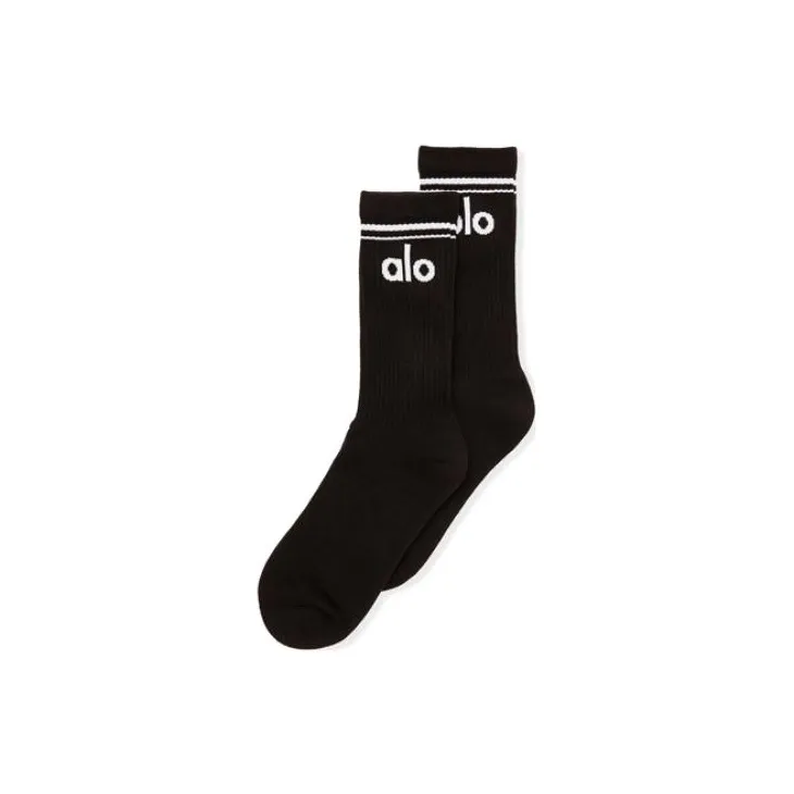 Alo Yoga Knee-High Socks Unisex 1 Pack Black-0