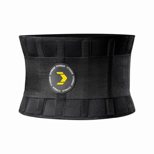 FITTERGEAR Back Support Braces Fitness Running Compression Black Unisex