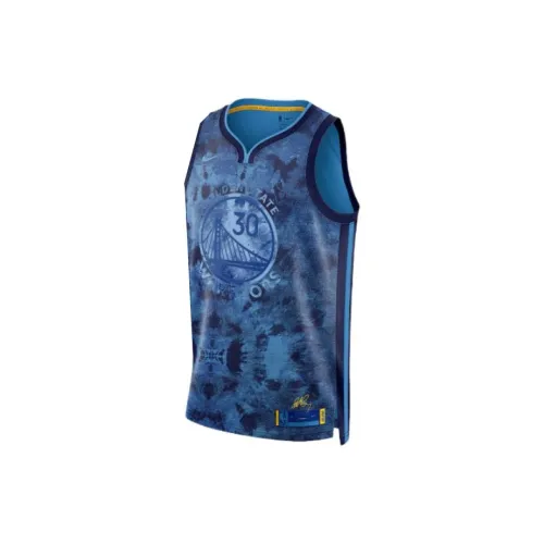 NBA Golden State Warriors Basketball Jerseys Men Blue