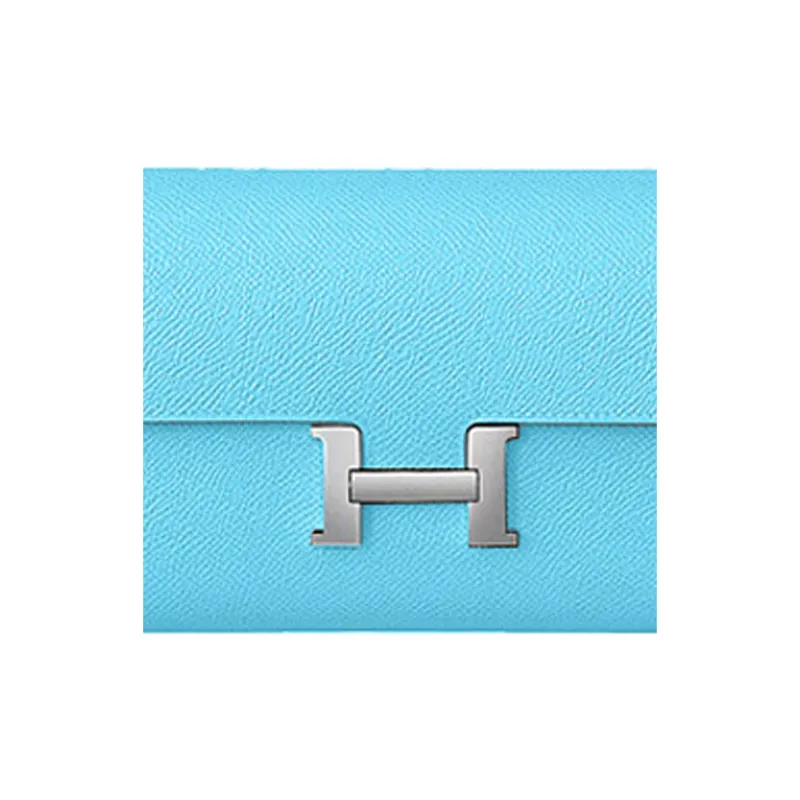 HERMES Constance To Go Epsom Calfskin Clutches Wallets Shoulder Bag Crossbody Bag Women's 3P Bleu Atoll Macaron Blue-4