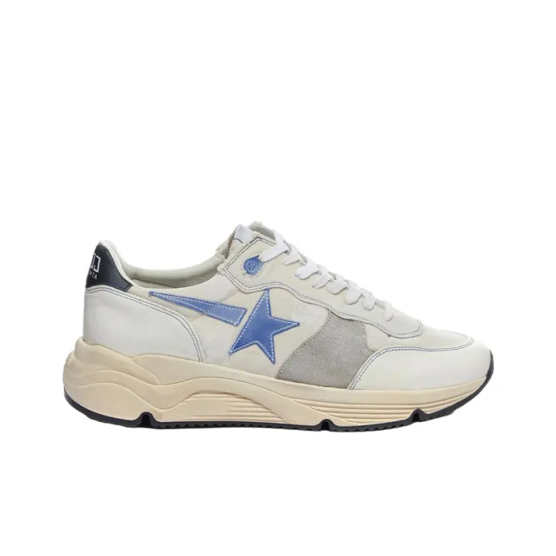 Golden Goose Running Sole Low Top Athletic Shoes Casual Shoes Men's White Blue-1