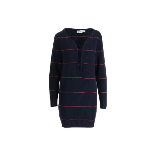 Victoria Beckham Long-Sleeved Dresses Women's Dark Blue